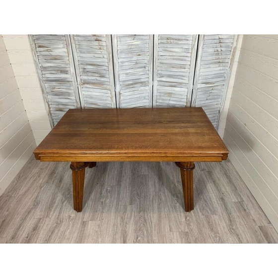 Image 1 of Table extensible vintage Art Déco en chêne
