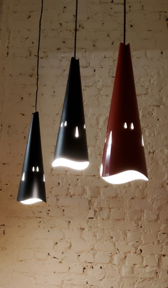 Image 1 of Vintage Suspensions Métalliques Perforées