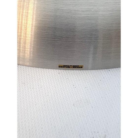 Image 1 of Applique en aluminium et verre du milieu du siècle par Stilux Milano, années 1960.