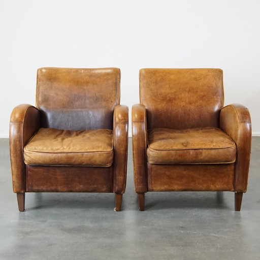 2 X Fauteuil en peau de mouton