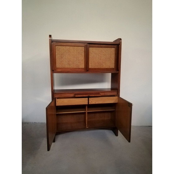 Image 1 of Buffet viennois vintage en paille et bois, 1950