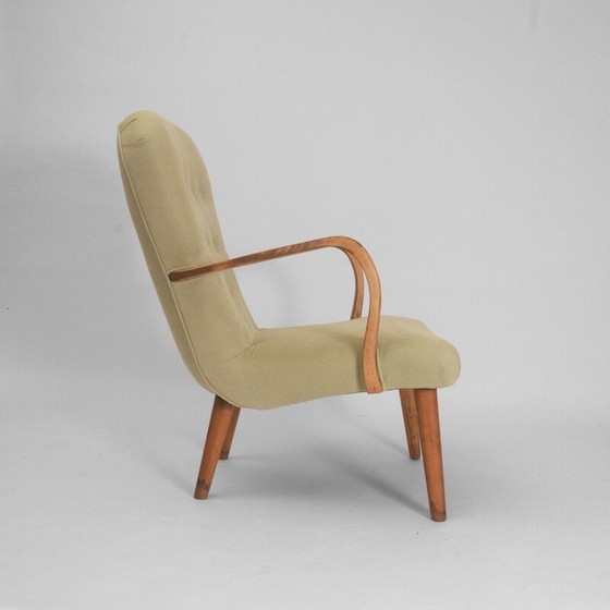 Image 1 of Fauteuil vintage danois vert clair, années 1940