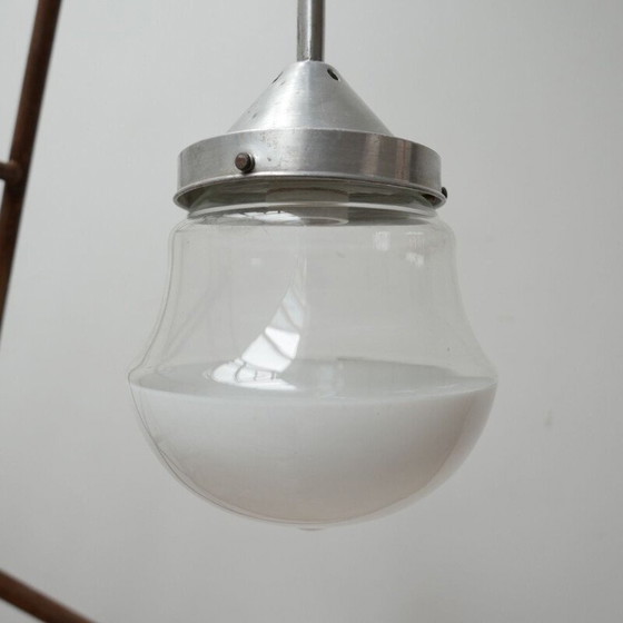 Lampe suspendue vintage bicolore, Allemagne 1950 – Suspensions (photo 2 of 11)