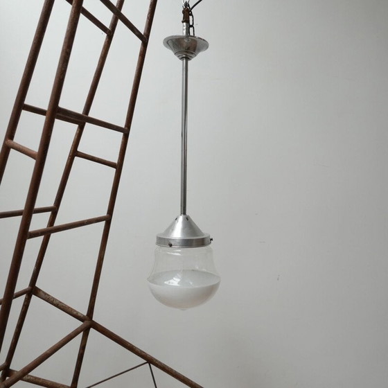Lampe suspendue vintage bicolore, Allemagne 1950 – Suspensions (photo 11 of 11)