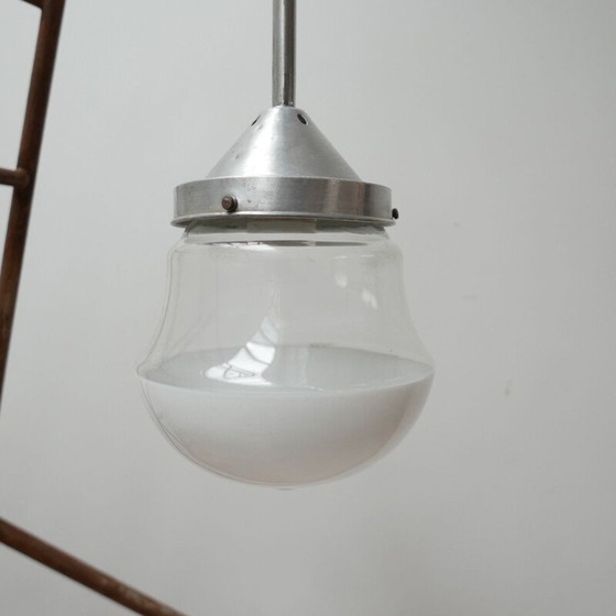 Lampe suspendue vintage bicolore, Allemagne 1950 – Suspensions (photo 5 of 11)