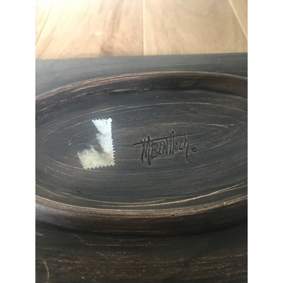 Image 1 of Paire de plats en céramique vintage avec motif arlequin, 1960