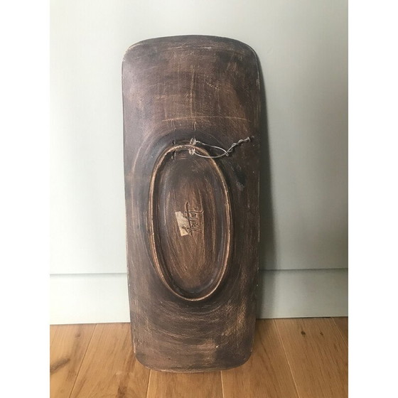 Image 1 of Paire de plats en céramique vintage avec motif arlequin, 1960