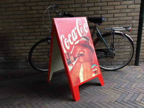 Image 1 of Panneau publicitaire Coca Cola de 1970