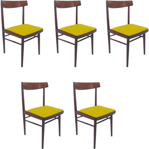 Ensemble de 6 chaises de salle à manger du milieu du siècle, Danemark années 1970