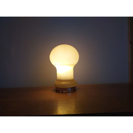 Image 1 of Lampe de table vintage en verre 1970