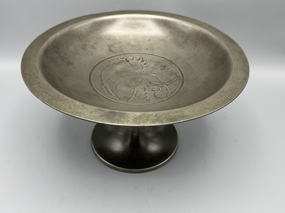 Image 1 of Coupe à fruits en étain, design Chris Van Der Hoef pour Gero, 1925
