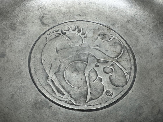 Image 1 of Coupe à fruits en étain, design Chris Van Der Hoef pour Gero, 1925