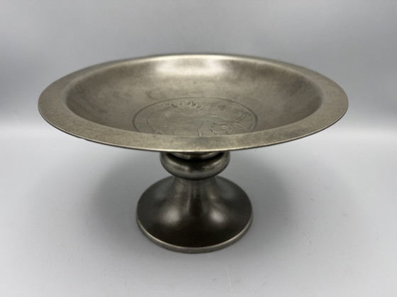 Image 1 of Coupe à fruits en étain, design Chris Van Der Hoef pour Gero, 1925