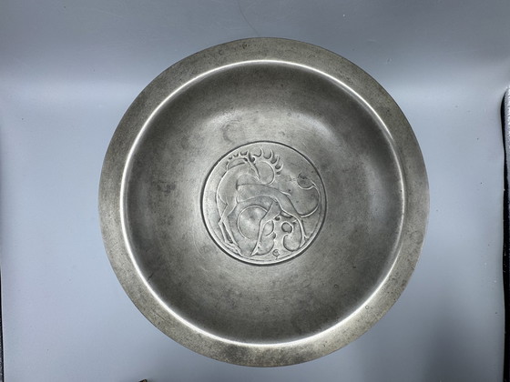 Image 1 of Coupe à fruits en étain, design Chris Van Der Hoef pour Gero, 1925