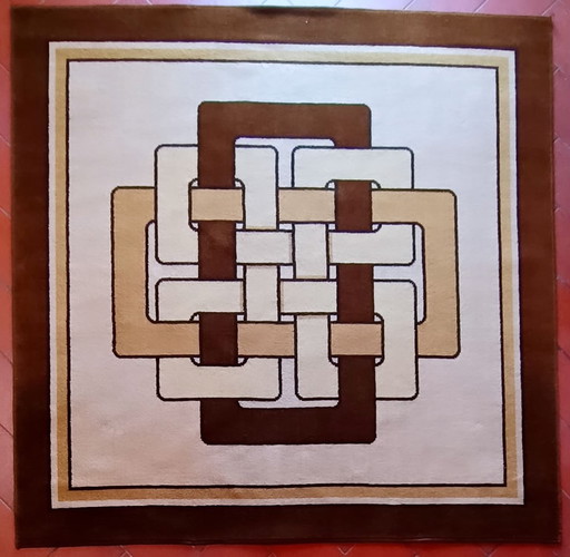 Tapis italien d'époque, Samit, 190-190 Cm