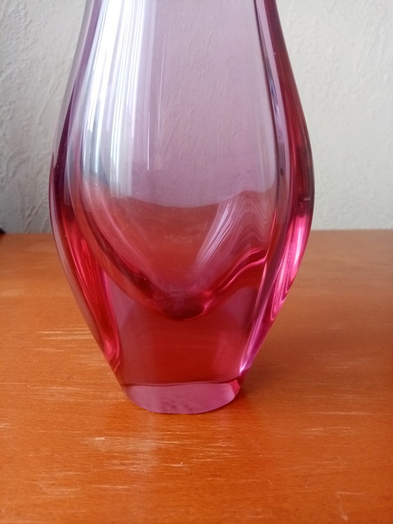 Image 1 of Vase En Verre De Bohème By Miroslav Klinger/Zelezny(25Cm)  60S