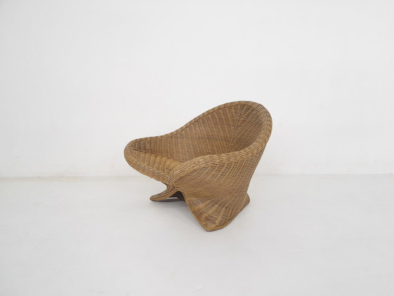 Image 1 of Chaise longue en rotin Zen Meditation Lotus, 1960's