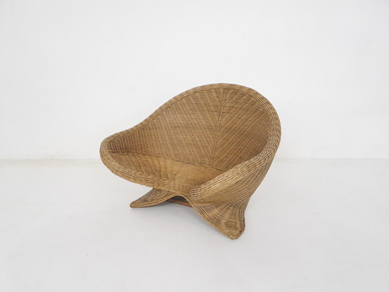 Image 1 of Chaise longue en rotin Zen Meditation Lotus, 1960's