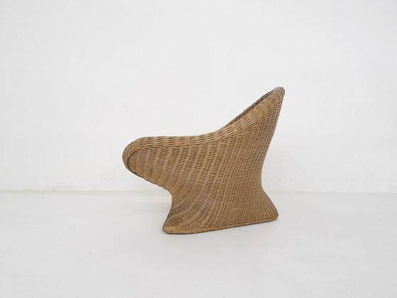 Image 1 of Chaise longue en rotin Zen Meditation Lotus, 1960's