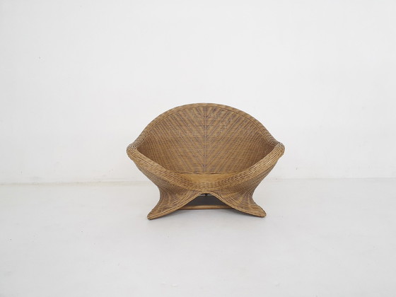 Image 1 of Chaise longue en rotin Zen Meditation Lotus, 1960's