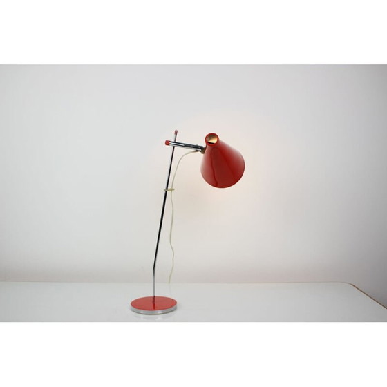 Image 1 of Lampe de table vintage en métal laqué et chromé par Josef Hurka, Tchécoslovaquie 1960