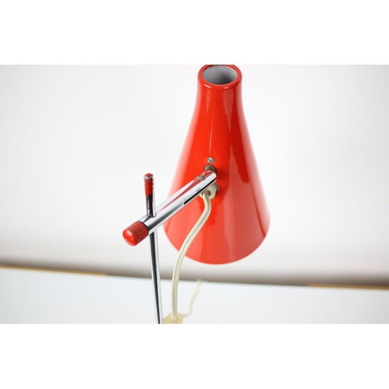 Image 1 of Lampe de table vintage en métal laqué et chromé par Josef Hurka, Tchécoslovaquie 1960
