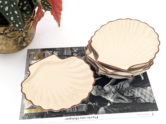 Image 1 of 1960S Porcelaine Bols à coquilles | Lot de 4 | Schönwald Allemagne