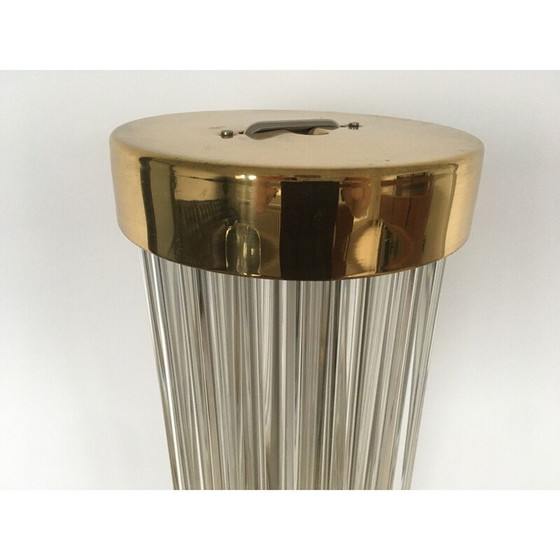 Image 1 of Paire de lampadaires d'art moderne en laiton et verre de Kamenicky Senov 1960