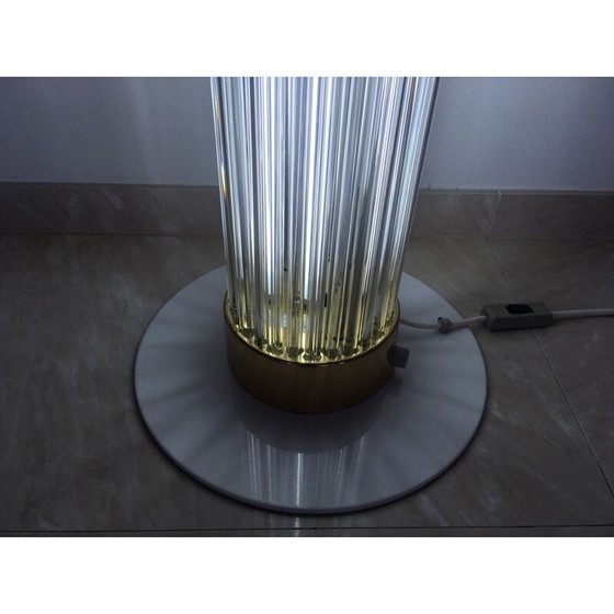 Image 1 of Paire de lampadaires d'art moderne en laiton et verre de Kamenicky Senov 1960