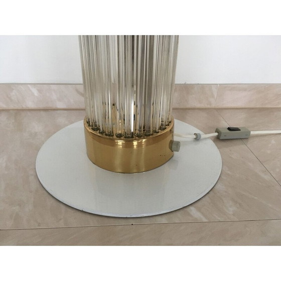 Image 1 of Paire de lampadaires d'art moderne en laiton et verre de Kamenicky Senov 1960