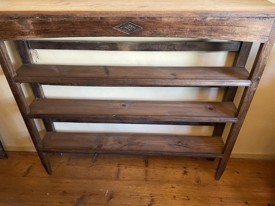 Image 1 of Unique Antique Bakers Rack Wall Rack French Oak