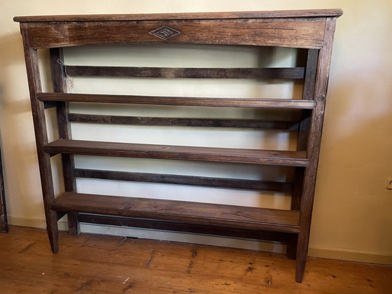 Image 1 of Unique Antique Bakers Rack Wall Rack French Oak