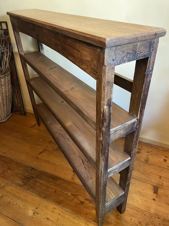 Image 1 of Unique Antique Bakers Rack Wall Rack French Oak