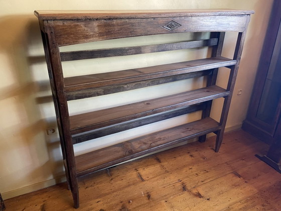 Image 1 of Unique Antique Bakers Rack Wall Rack French Oak