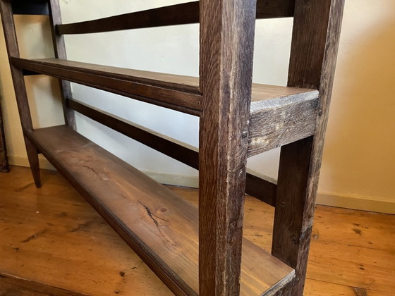 Image 1 of Unique Antique Bakers Rack Wall Rack French Oak