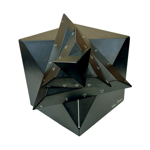 Horloge de cheminée futuriste, Time Cube, 4D-Design, Usa 1988