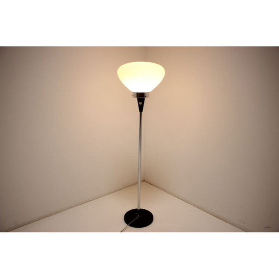 Image 1 of Lampadaire vintage en bois et verre par Lidokov, Tchécoslovaquie 1970