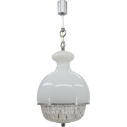 Lustre en verre du milieu du siècle, Italie années 1960