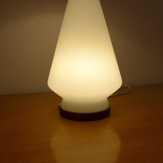 Image 1 of Lampe scandinave vintage en opaline blanche, 1960