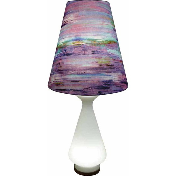 Image 1 of Lampe scandinave vintage en opaline blanche, 1960