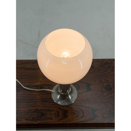 Image 1 of Lampe de table vintage art déco en verre opale, 1930