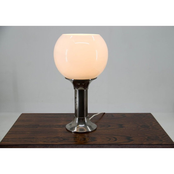 Image 1 of Lampe de table vintage art déco en verre opale, 1930