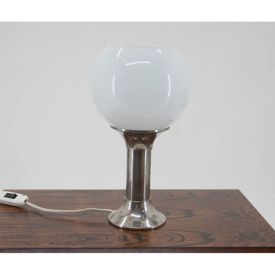 Image 1 of Lampe de table vintage art déco en verre opale, 1930