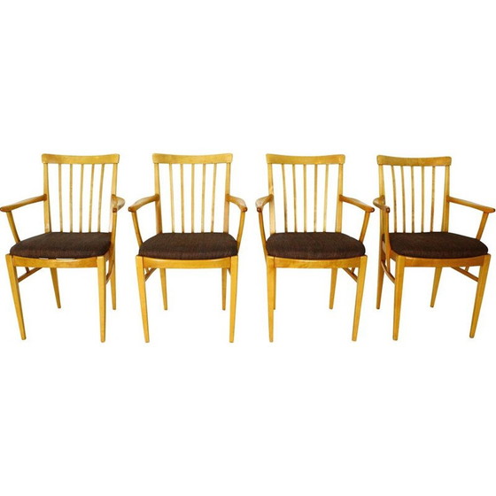 Image 1 of Ensemble de 4 chaises vintage par Carl Malmsten pour Afor Mobelfabrik 1970