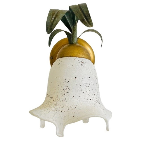 Image 1 of Lampe murale vintage feuilles style art déco