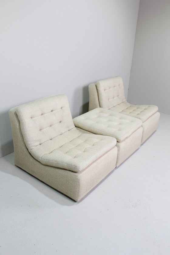 Image 1 of Canapé modulaire beige vintage, 2 places - Dux International, 1970
