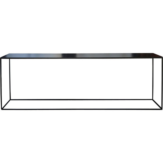 Image 1 of Console vintage Houston P 10 en acier laqué noir par Janine Vandebosch pour Interni