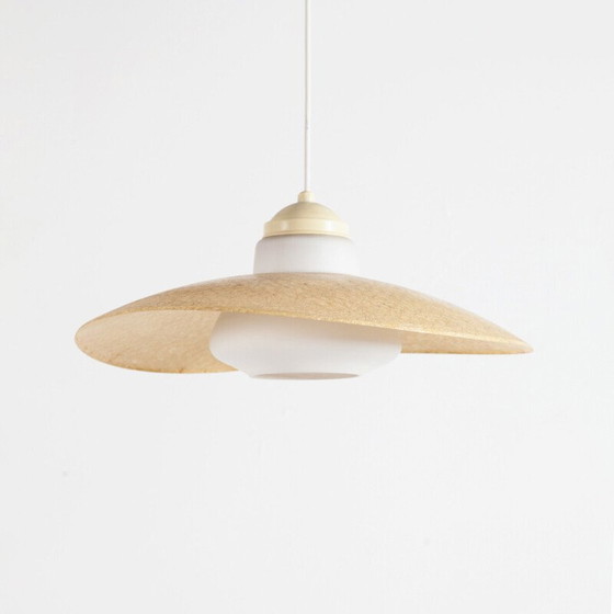Image 1 of Lampe suspendue vintage en fibre de verre et bakélite par Louis Kalff pour Philips, 1950