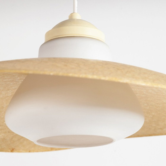 Image 1 of Lampe suspendue vintage en fibre de verre et bakélite par Louis Kalff pour Philips, 1950
