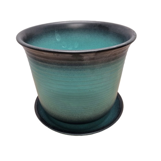 Image 1 of Pot de fleurs vintage en céramique 1980